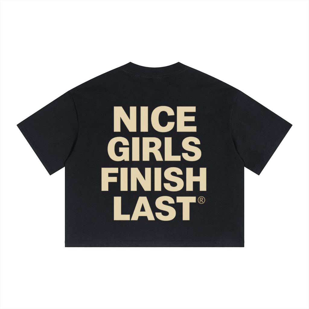 Unisex Boxy Drop Shoulder Crop T-Shirt