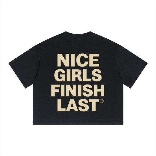 Unisex Boxy Drop Shoulder Crop T-Shirt