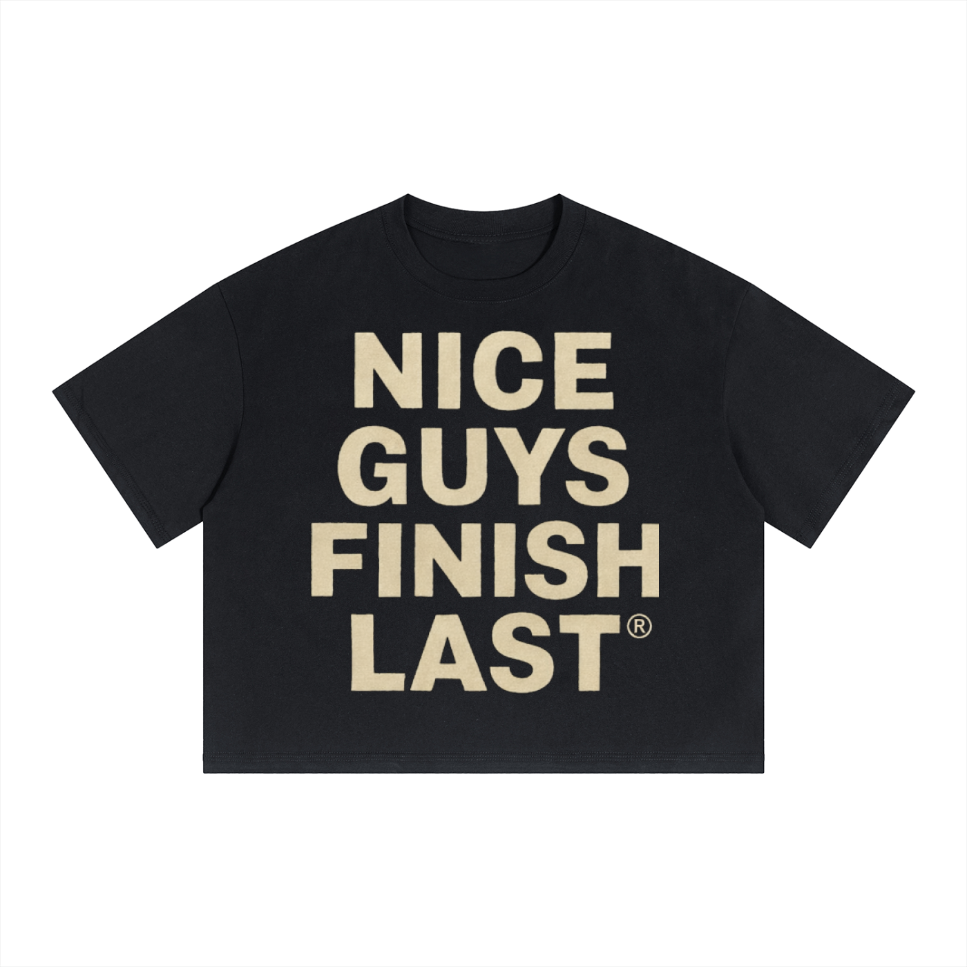 Unisex Boxy Drop Shoulder Crop T-Shirt