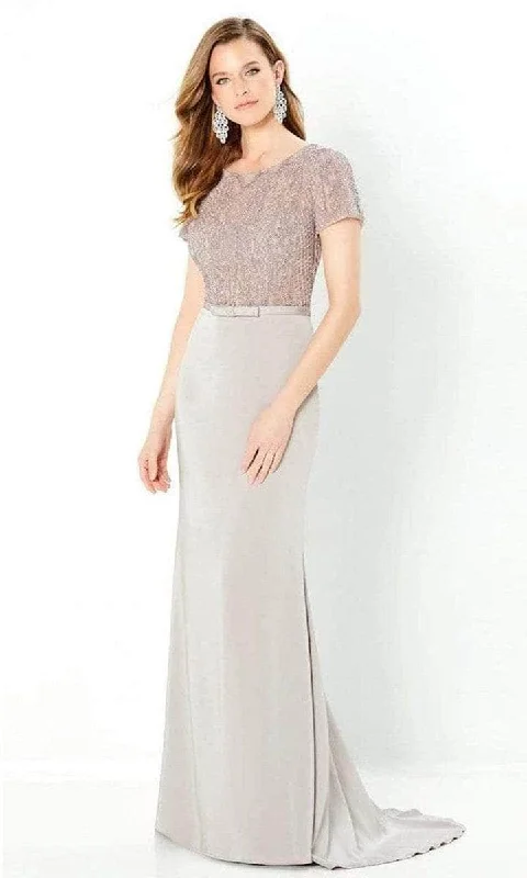 Women's Trendy Outfit Montage by Mon Cheri - Beaded Bateau Evening Gown 220938 - 1 pc Stone In Size 6 Available