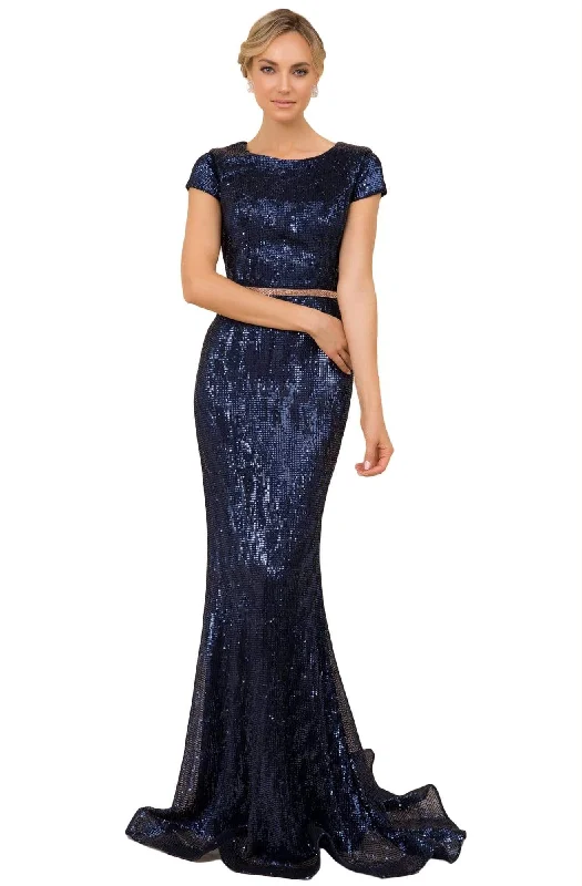 Women's Clothes And Garments Nox Anabel - F338 Cap Sleeve Sequined Mermaid Gown