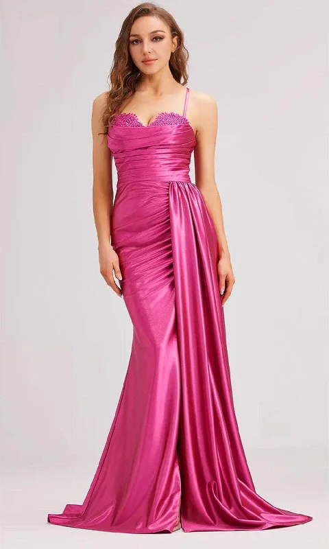 Comfortable Women's Attire J'Adore Dresses J23028 - Ruched Detailed Sleeveless Prom Gown