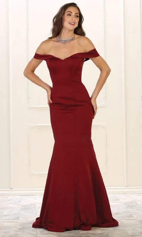 Women's Elegant Formal Outfit May Queen - MQ1547 Off Shoulder Mermaid Evening Gown