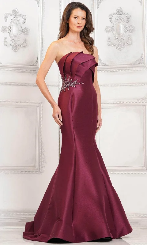 Women's Clothes For Outdoor Events Marsoni by Colors MV1308 - Straight-Across Mermaid Formal Gown