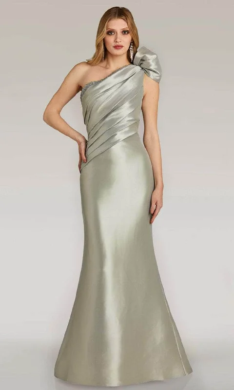 Women's Apparel Feriani Couture 18266 - Bow Accented Cap Sleeve Evening Gown