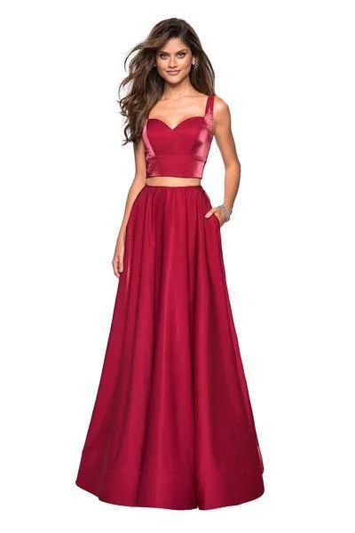 Women's Clothing For Holiday Travel La Femme - 27444 Two-Piece Sweetheart Bodice A-Line Gown