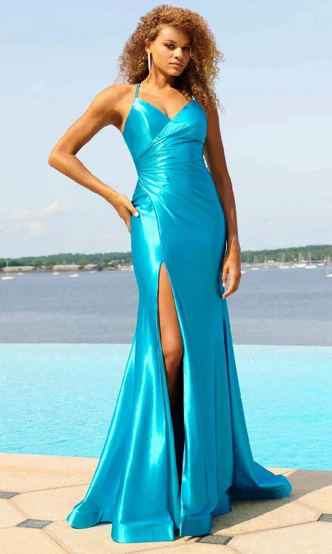 Women's Tops And Clothing Faviana 11051 - Surplice V-Neck Mermaid Prom Gown