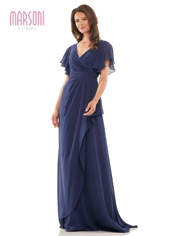 Women's Comfortable Garments Navy 18 Marsoni Formal Mother of the Bride Long Gown M320 Sale