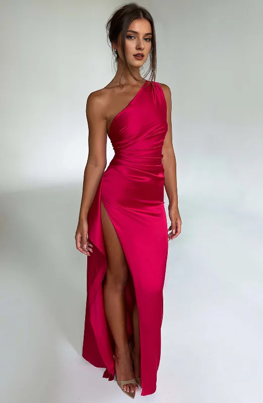 Women's Seasonal Apparel Formal Wear Dresses Prom Dresses One Shoulder Sleeveless Pleated Backless Sheath Asymmetrical Ruched Exquisite Dresses Wedding Guests Dresses