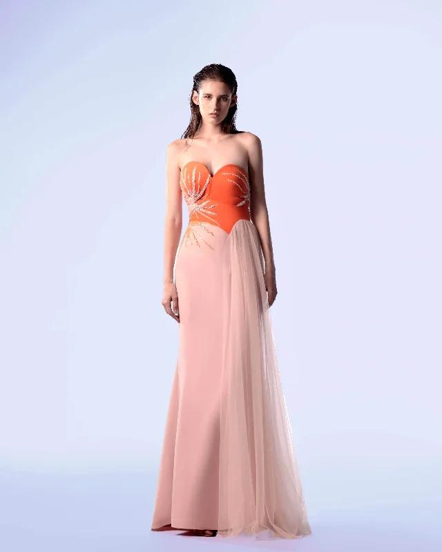 Chic Women's Outfit MNM Couture G1717 - Beaded Sweetheart Evening Gown