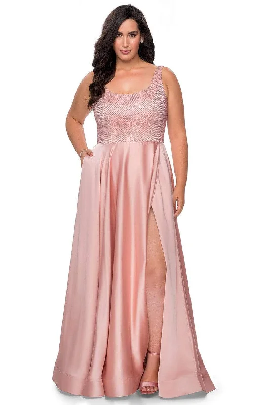 Women's Seasonal Garments La Femme - 28879 Scoop A-Line Junior Prom Gown