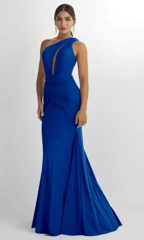 Women's Evening Wear Outfit Studio 17 Prom 12905 - One Sleeve Trumpet Prom Gown