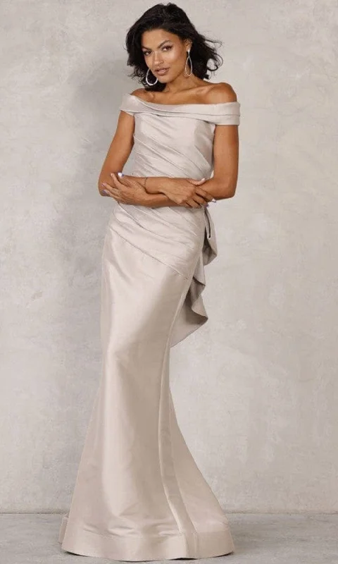 Women's Garments Terani Couture - 2111M5299 Off Shoulder Ruched Long Gown