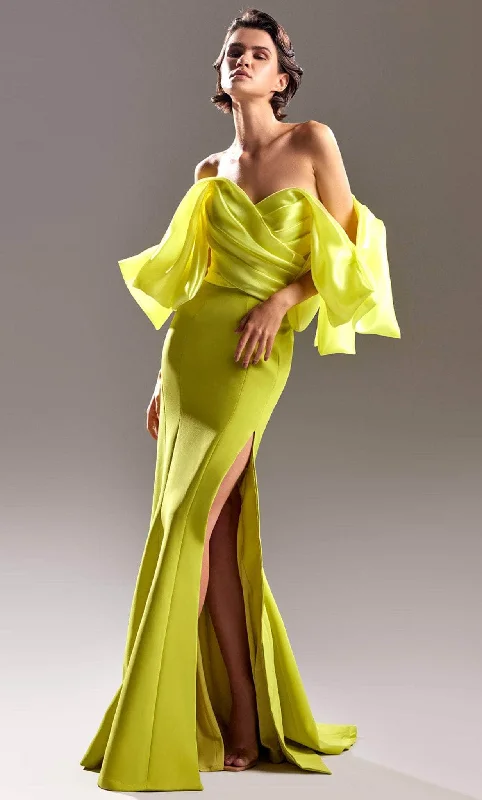 Women's Clothes And Apparel Sets MNM Couture G1508 - Oversized Off Shoulder Evening Gown