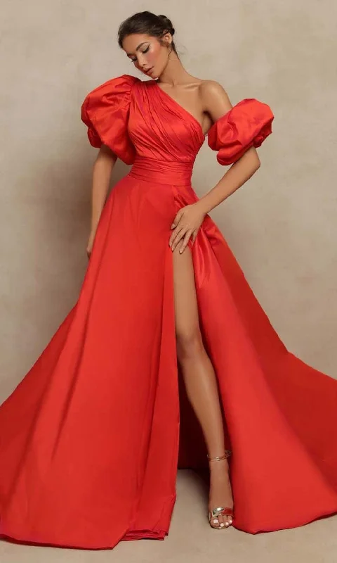 Women's Trendy Apparel Tarik Ediz - 98098 Extravagant A-Line Puffy Gown