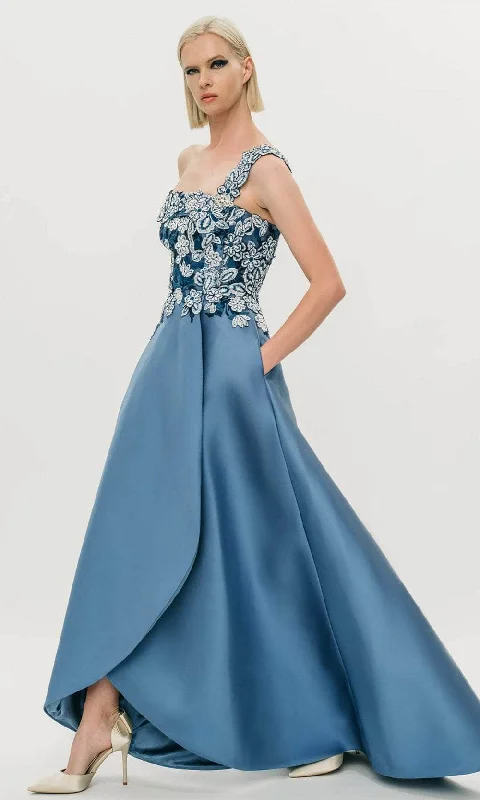 Women's Timeless Attire Hynes Park M574 - One Shoulder Embroidered Prom Gown