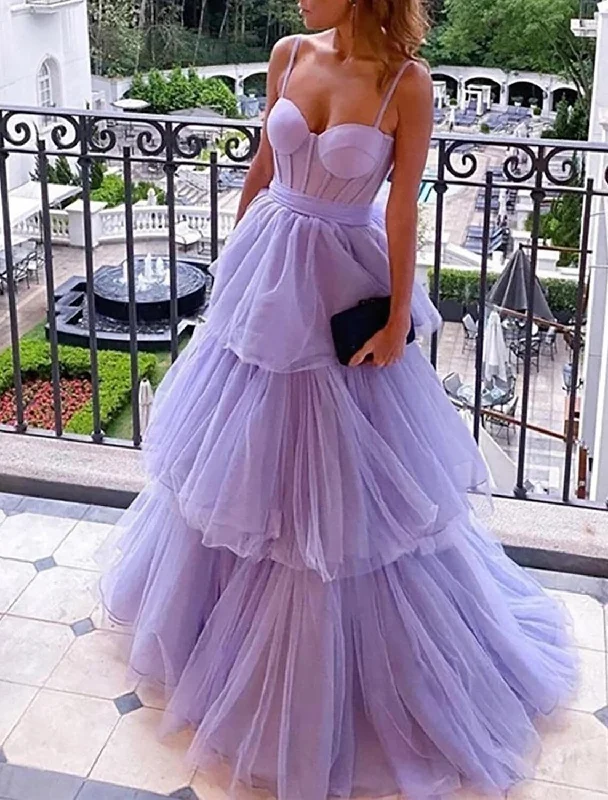 Women's Stylish Professional Garments Vintage Dress Formal Wedding Guest Floor Length Sleeveless Sweetheart Tulle Backless with Pleats Ruched Prom Dresses