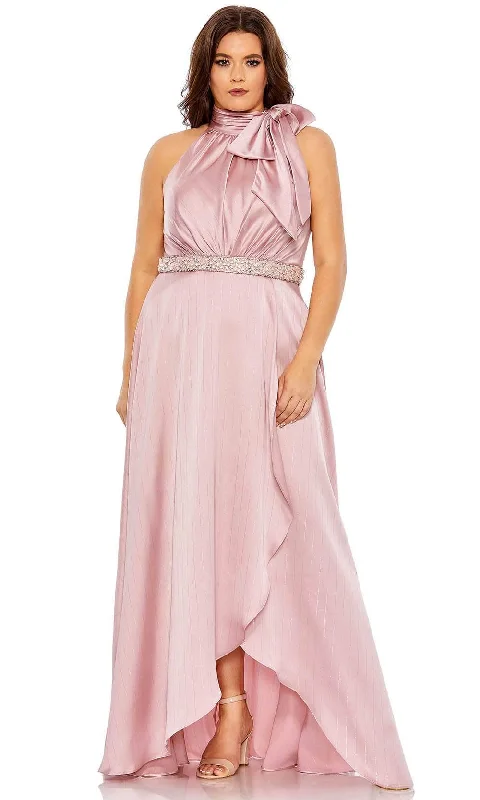 Women's Luxury Apparel Mac Duggal 49578 - Pleated Halter Neckline Evening Gown