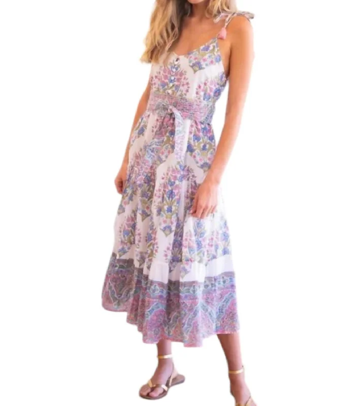 Women's Holiday Apparel Betina Midi Dress In Floral Bouquet