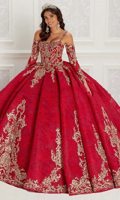 Casual Attire For Women Princesa by Ariana Vara PR22146 - Embroided Lace Quinceañera Ball Gown