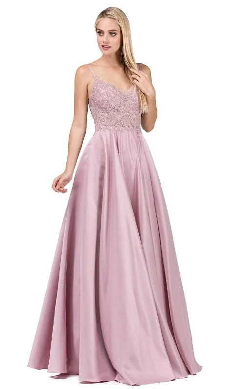 Women's Clothing For Casual Outings Dancing Queen - 2459A Sleevleess A-Line Prom Gown Gown