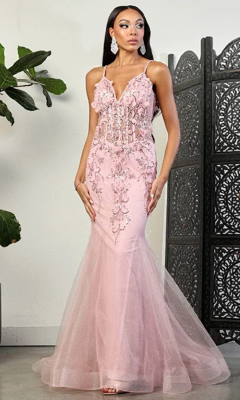 Women's Holiday Outfit May Queen RQ8030 - Embellished Mermaid Prom Gown