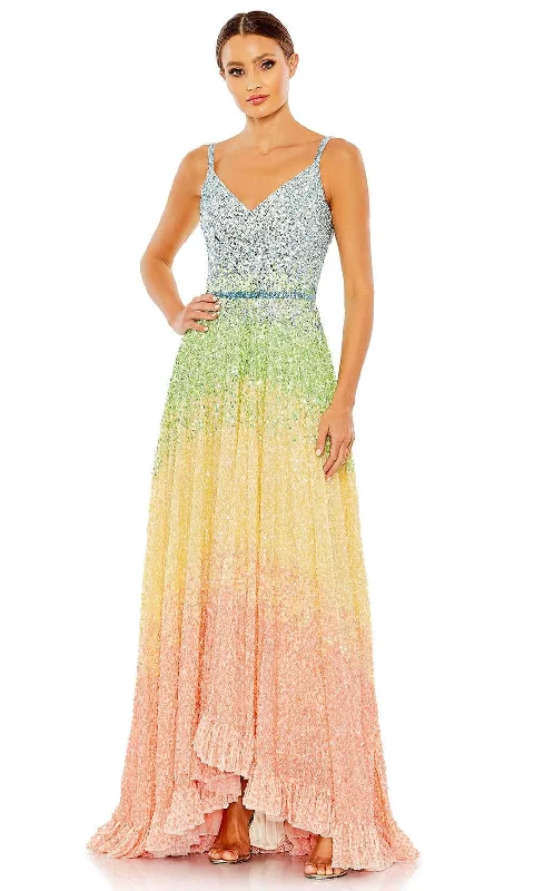 Women's Vintage Attire Mac Duggal 5691 - Sleeveless Sequin Long Prom Gown