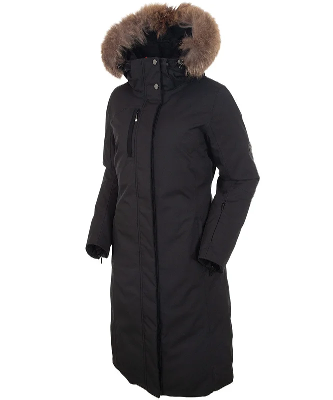 Women's Effortless Casual Outfit Women's Hillary Insulated Long Parka Coat with Removable Fur Ruff