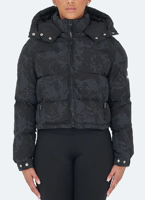 Women's Active Clothing Concrete Puffer Jacket - Black