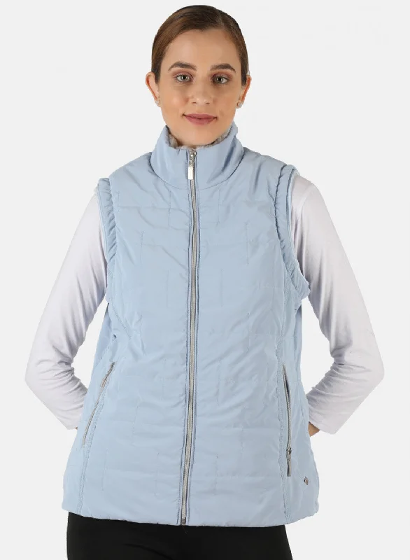 Women's Activewear Outfit Women Blue Solid Jacket