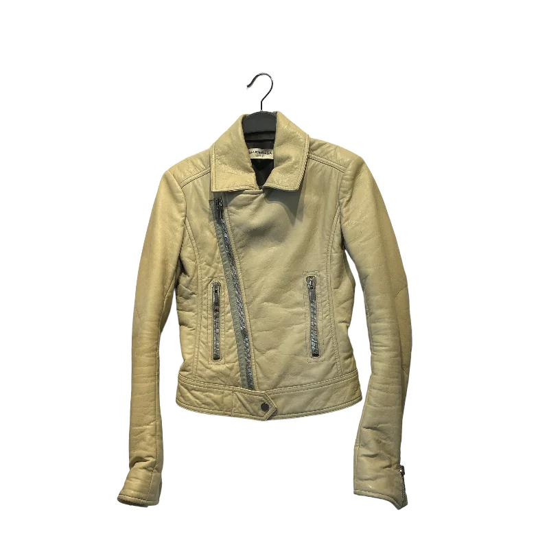 Women's Contemporary Apparel BALENCIAGA/Leather Jkt/34/Sheepskin/KHK/