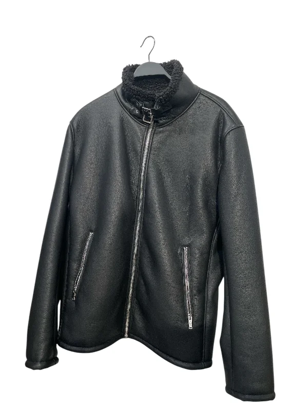 Women's Stylish Outdoor Outfit KARL LAGERFELD/Leather Jkt/XXL/Leather/BLK/Double Breasted/LO8AU121