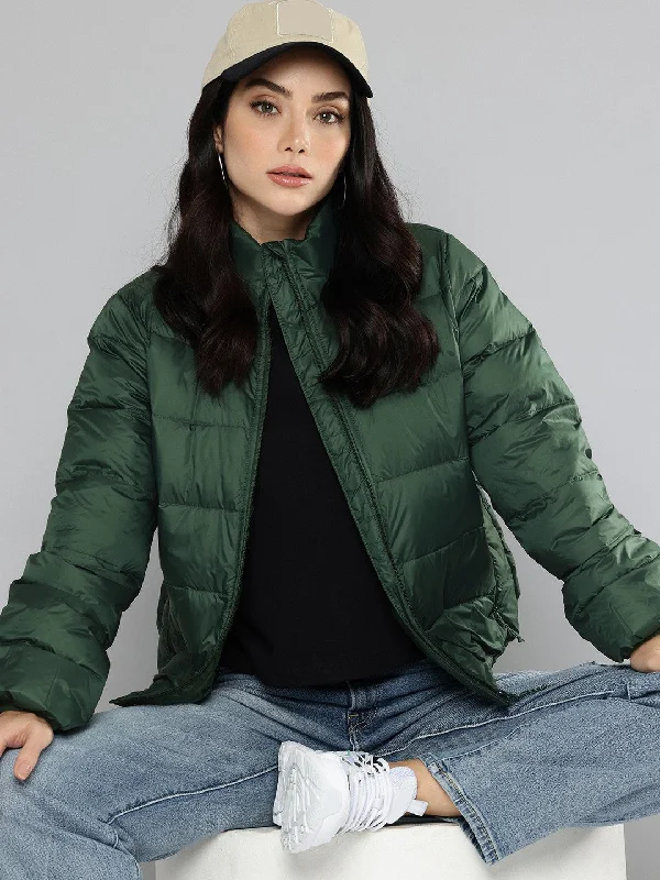 Sustainable Women's Clothing Women's Solid Green Jacket