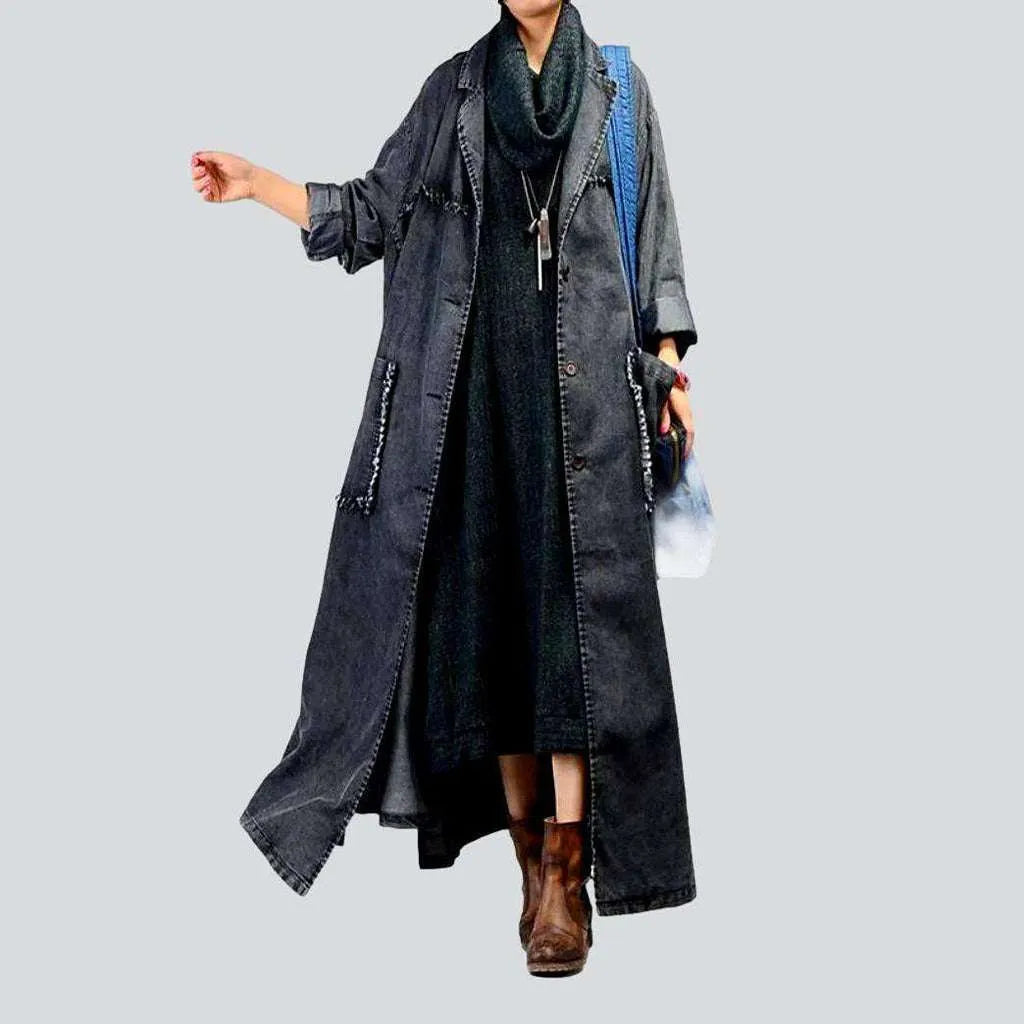 Women's Activewear Attire Urban style vintage denim coat