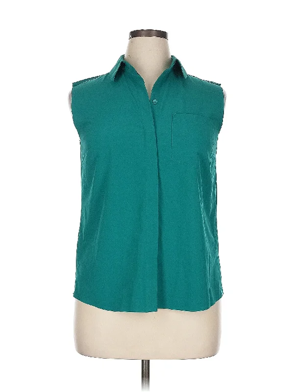 Women's Vacation Outfit Set Sleeveless Button Down Shirt