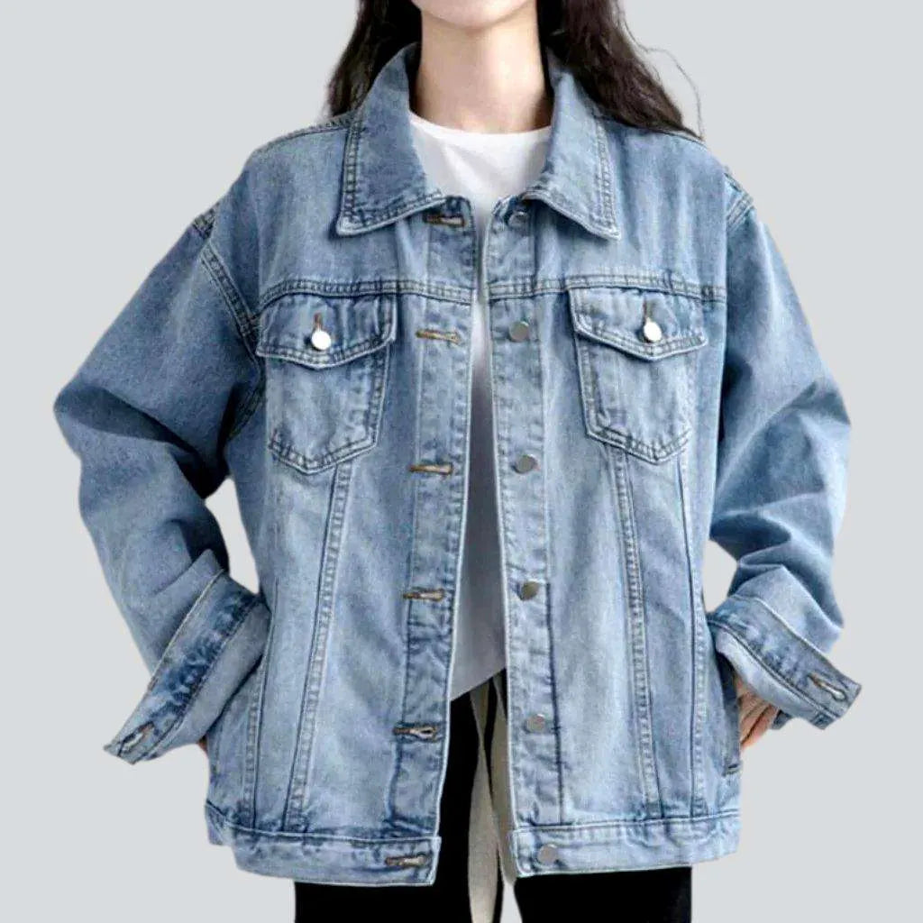 Women's Seasonal Clothing Light wash women's denim jacket