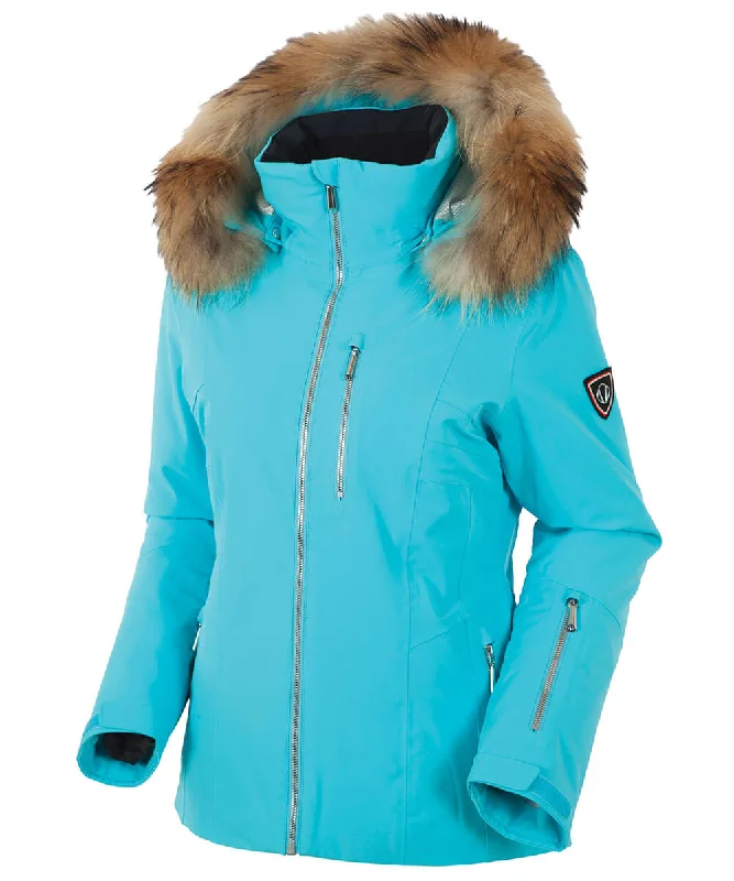 Elegant Women's Attire Women's Eliora Deluxe Waterproof Insulated Stretch Jacket With Removable Fur Ruff