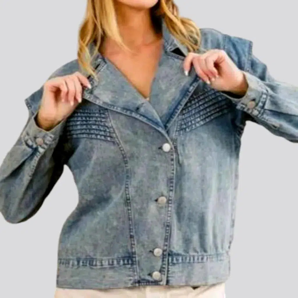 Trendy Athleisure Clothing For Women Fashion oversized jean jacket for ladies