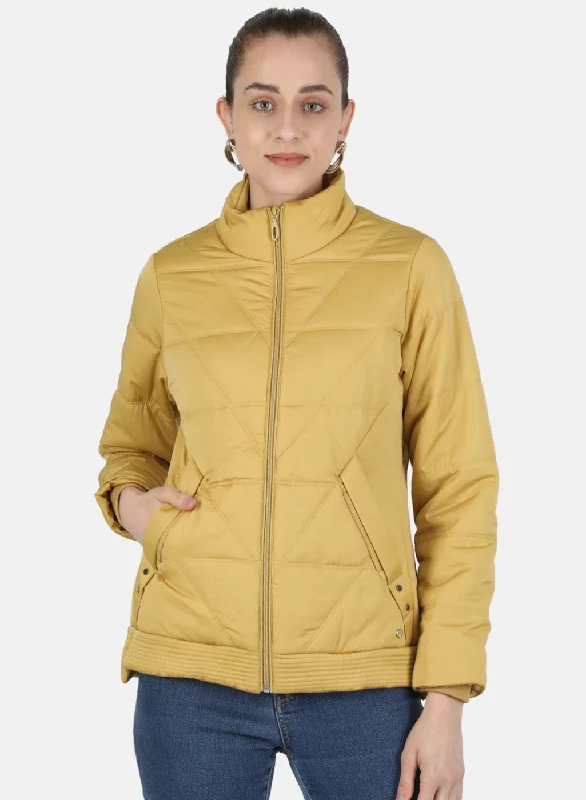 Women's Comfortable Lounge Attire Women Yellow Solid Jacket